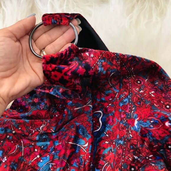 ELIE TAHARI Carter Velvet Floral Print Dress 1661 - Picture 4 of 7